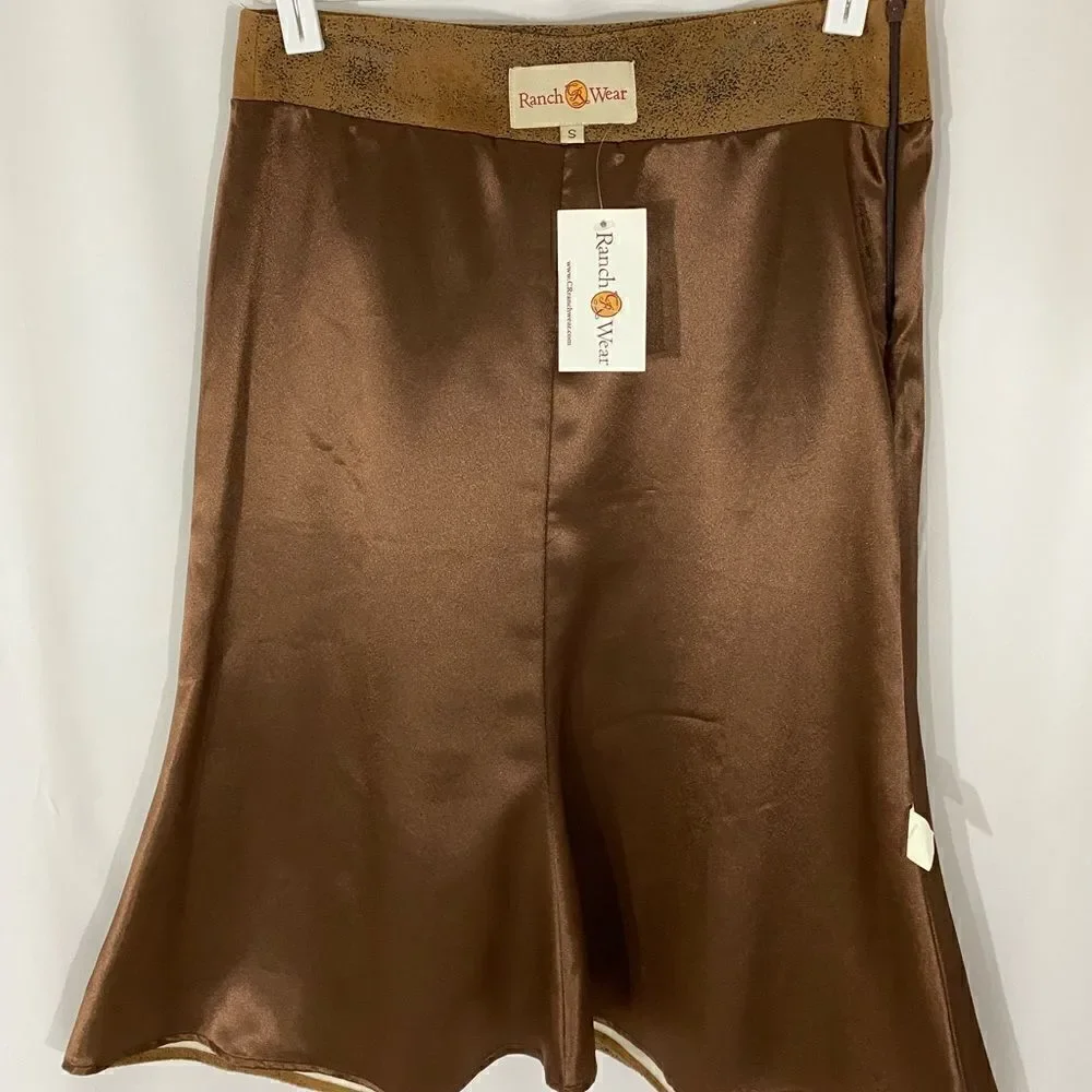 NWT Ranch Wear Faux Leather Skirt